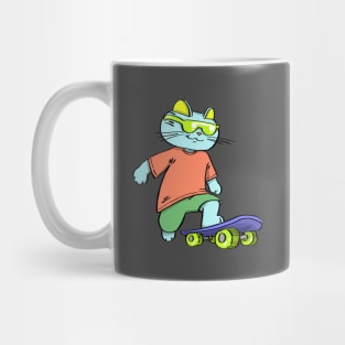 Skater Cat Mug